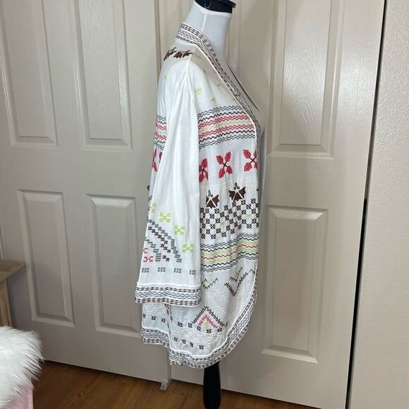 Johnny Was topper Blouse Open Front Embroidered size XS - Picture 3 of 12
